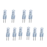 Maxbell 10Pcs Super Bright G4 6V 10w Tungsten Halogen Base Bulb Lamp Light Warm White