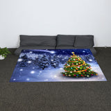 Christmas Blanket Double Fleece w/ Xmas Print Soft Warm Sofa Throw Blanket 14#