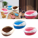 Maxbell Cat Litter Box Tray Anti Splash Toilet Coffee + Pet Mat Litter Pad & Shovel