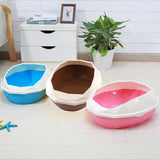 Maxbell Cat Litter Box Tray Anti Splash Toilet Coffee + Pet Mat Litter Pad & Shovel