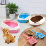 Maxbell Cat Litter Box Tray Anti Splash Toilet Coffee + Pet Mat Litter Pad & Shovel