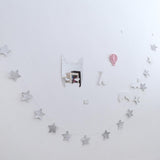 2M Glitter Star Hanging Bunting Luxury Xmas Garland Party Decoration Silver