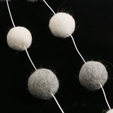 Felt Ball Ornaments Kids Room Hanging Mosquito Net Decoration Gray+White