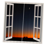 Maxbell 2Pcs Landscape Scenery Window Door Curtains Blinds 3D Printed Decoration 9#