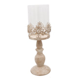 Pillar Candle Holder with Glass Dome for Hoem Wedding Decor L