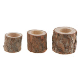 Natural Tree Stump Wooden Candle Holder Tea Light for Candlelight Dinner 7cm