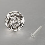 Maxbell  Cabinet Drawer Cupboard Wardrobe Door Roes Pull Knob Handle 1# Silver