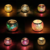 Mosaic Glass Candle Holder Tealight Votive Holder for Wedding Party Decor A