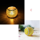 Mosaic Glass Candle Holder Tealight Votive Holder for Wedding Party Decor C