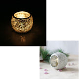 Mosaic Glass Candle Holder Tealight Votive Holder for Wedding Party Decor H