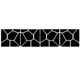 28Pcs 3D Acrylic Geometry Mirror Wall Sticker Home Art Decal Decor Black