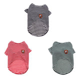 Maxbell Dog Shirts Striped Dog T-Shirt Puppy Clothes Small Medium Large Dogs Blue-S