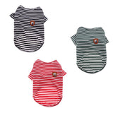Maxbell Dog Shirts Striped Dog T-Shirt Puppy Clothes Small Medium Large Dogs Blue-S