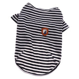 Maxbell Dog Shirts Striped Dog T-Shirt Puppy Clothes Small Medium Large Dogs Blue-M