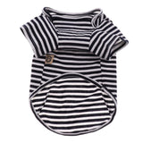 Maxbell Dog Shirts Striped Dog T-Shirt Puppy Clothes Small Medium Large Dogs Blue-M