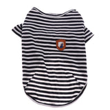 Maxbell Dog Shirts Striped Dog T-Shirt Puppy Clothes Small Medium Large Dogs Blue-M