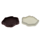 Maxbell Reptile Tortoise Gecko Feeding Bowl Food Water Resin Dish Bowl Brown S