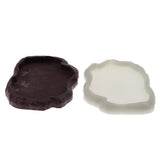 Maxbell Reptile Tortoise Gecko Feeding Bowl Food Water Resin Dish Bowl Brown M