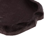 Maxbell Reptile Tortoise Gecko Feeding Bowl Food Water Resin Dish Bowl Brown M