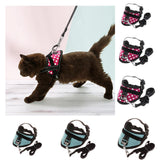 Maxbell Adjustable Harness Walking Lead Leash Chest Strap for Pet Cat #1 Blue