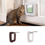 Maxbell ABS Pet Cat Small Dog Puppy Magnetic Lock Flap Door Outdoor Alleyway White