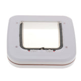 Maxbell ABS Pet Cat Small Dog Puppy Magnetic Lock Flap Door Outdoor Alleyway White