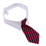 Maxbell Adjustable Pet Dog Cat Necktie Collar Stripe Bow Tie Grooming Costume Red Black