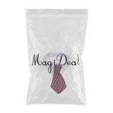 Maxbell Adjustable Pet Dog Cat Necktie Collar Stripe Bow Tie Grooming Costume Red Black