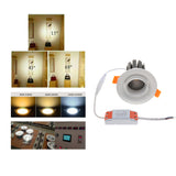 Maxbell Recessed LED Downlight COB Ceiling Spotlight with LED Driver Warm White 7W