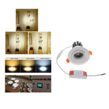 Maxbell Recessed LED Downlight COB Ceiling Spotlight with LED Driver White 7W