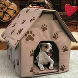 Maxbell Portable Pet Dog Cat Puppy Soft House Bed Cat Footprint House Tent Kennel