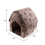 Maxbell Portable Pet Dog Cat Puppy Soft House Bed Cat Footprint House Tent Kennel