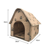 Maxbell Portable Pet Dog Cat Puppy Soft House Bed Cat Footprint House Tent Kennel