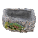 Maxbell Reptile Food Dish Feeding Bowl Water Worm Feeder Chameleon Large BL-7002