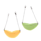 Maxbell 2Pc Banana Hamster Bed House Hammock Small Animal Bed House Cage Nest Green