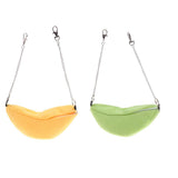 Maxbell 2Pc Banana Hamster Bed House Hammock Small Animal Bed House Cage Nest Green