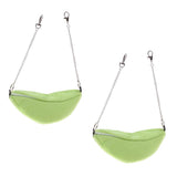 Maxbell 2Pc Banana Hamster Bed House Hammock Small Animal Bed House Cage Nest Green