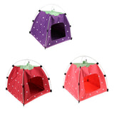 Maxbell Strawberry Doghouse Cute Puppy Cat Cave Pet House for Small Animals  Purple