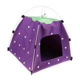 Maxbell Strawberry Doghouse Cute Puppy Cat Cave Pet House for Small Animals  Purple