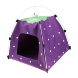 Maxbell Strawberry Doghouse Cute Puppy Cat Cave Pet House for Small Animals  Purple