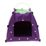 Maxbell Strawberry Doghouse Cute Puppy Cat Cave Pet House for Small Animals  Purple