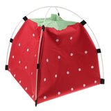 Maxbell Strawberry Doghouse Cute Puppy Cat Cave Pet House for Small Animals  Red
