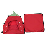 Maxbell Strawberry Doghouse Cute Puppy Cat Cave Pet House for Small Animals  Red