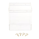 Maxbell Transparent Acrylic Parrot Hanging Bird Bathtub Pet Bird Bath Clean Box  S
