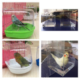 Maxbell Transparent Acrylic Parrot Hanging Bird Bathtub Pet Bird Bath Clean Box  S