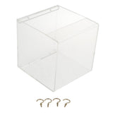 Maxbell Transparent Acrylic Parrot Hanging Bird Bathtub Pet Bird Bath Clean Box  L
