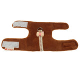 Maxbell Small Pet Brown Clothes Adjustable Harness Lead Leash Traction Rope S