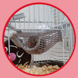 Maxbell 9.8-Inch Mesh Hamster Rabbit Hanging Hammock Bed Cover Bag Blanket Pink