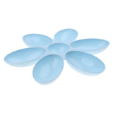 Maxbell Pet Puppy Kitten Flower-shape Bowl Interactive Food Feeder Healthy Dish Blue