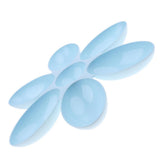 Maxbell Pet Puppy Kitten Flower-shape Bowl Interactive Food Feeder Healthy Dish Blue